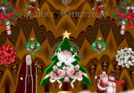 Merry Christmas 5 - eye candy, collage, 3d, fractal, abstract