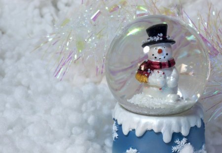 *âœ¿* Blizzard Christmas *âœ¿* - beautiful, ornament, holidays, snowman, forever, nature, winter, pretty, snowflakes, globe, love, season, decoration, merry christmas, blizzard, lovely, snow