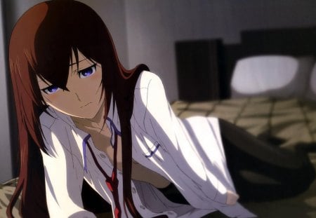 Kurisu Makise - girl, time travel, anime, scientist, makise, steins gate, kurisu