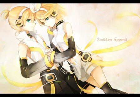 Rin and Len Append - rin, vocaloid, append, len