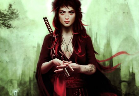 Beautiful Warrior - women, fantasy, warrior, beautiful