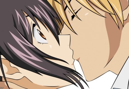 Kiss - pixiv, vector, maid-sama, anime, morrow, fanart