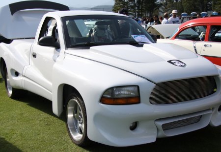 2002 Dodge - white, headlights, photography, truck, dodge, tires