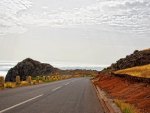 mountain road down through the clouds