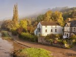 rural house along a river