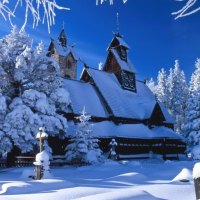 church deep in winter in poland