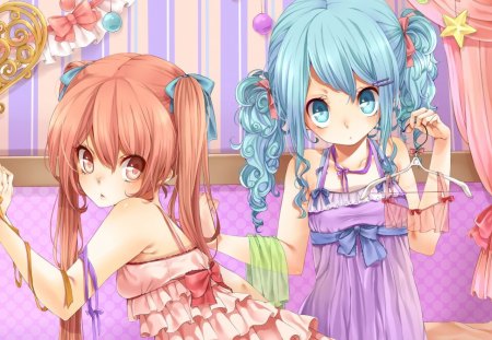 lolita fashion - star, manga, anime, dress, girl, lolita