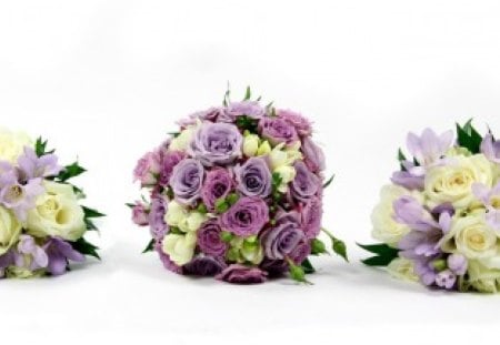 * Sweet bouquets * - flowers, roses, white, purple, beautiful, sweetness, bouquet