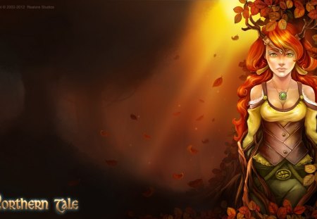 autumn girl - animation, fantasy, people, beautiful, photography, entertainment, other