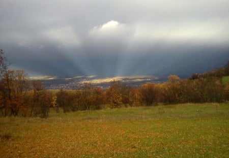 Sunrays - kosovo, sunrays, nature, beautiful, priroda