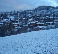 Village in the snow