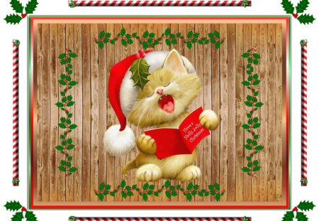 HAVE A HOLLY, JOLLY CHRISTMAS! - christmas, holly, decorative border, greetings