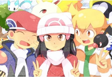 Diamond, Platina, and Pearl - daimond, plear, pokemon, platinum