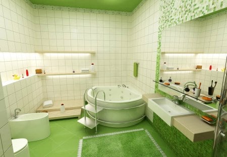 Modern Spa Bathroom - rooms, architecture, spa baths, modern