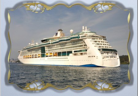 BON VOYAGE - white, ship, ocean, cabins