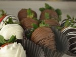 Chocolate coated strawberries