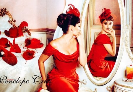 penelope cruz - dress, cruz, penelope, red