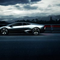 lamborghini murcielago, night, clouds