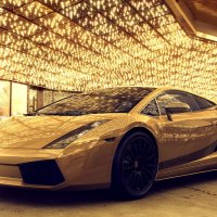 lamborghini, gold, las vegas