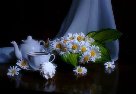 Good Morning - good morning, morning break, coffee, flowers, cup