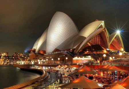 Opera-House-At-Night - at-night, sydney, australia, opera-house