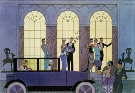 Farewell - windows, car, farewell, 1920s, people, goodbye, art deco
