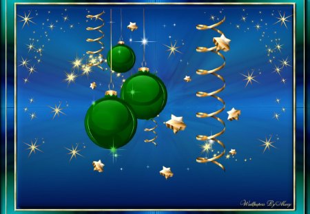 Electric Green Ornaments 1600x1200 - ornaments, holidays, stars, christmas