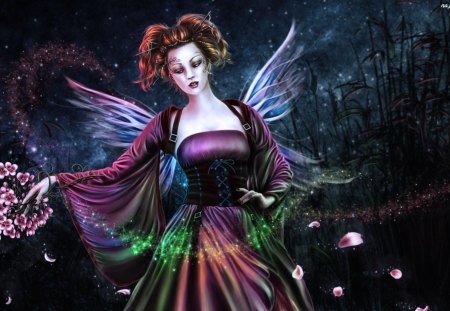 Fairy Magic - magic, wings, fairy, flowers, fantasy