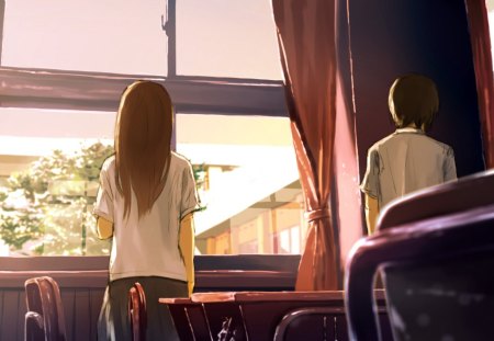 Horizon - horizon, piano, girl, boy, anime