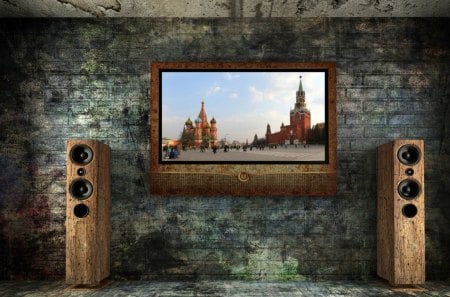 Moscow music - wall, russia, moscow, music