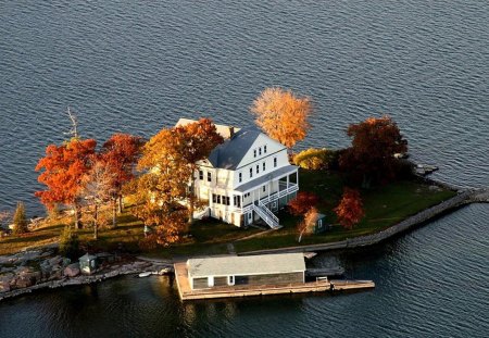 Island House - cool, little, picture, island, house