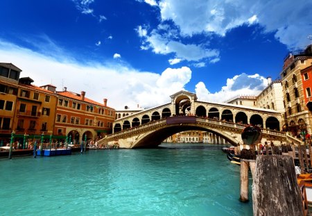 VENICE - canal grande, italy, venice, ponte di rialto, bridge