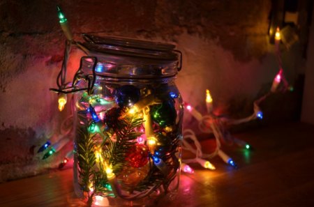 Ï‰âœ¿Ï‰ Magic Lights Ï‰âœ¿Ï‰ - love, magical, winter, colored, lovely, nature, precious, jar, merry christmas, forever, beautiful, lights