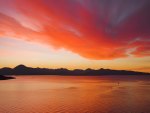 beautiful orange seascape