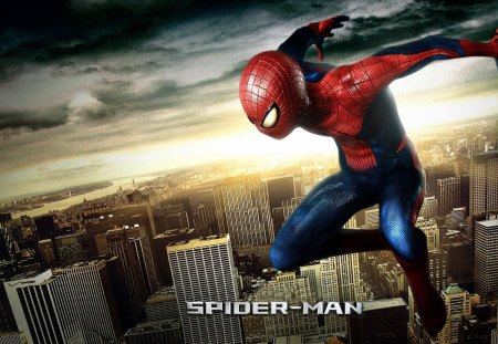 the amazing spider man - spider, amazing, flight, city, man