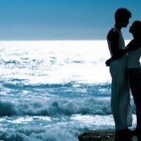 romantic couple on the beach