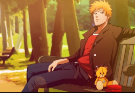 Ichigo Kurosaki - bleach, kurosaki ichigo, anime, ichigo kurosaki, kon, ichigo, valentines day, present