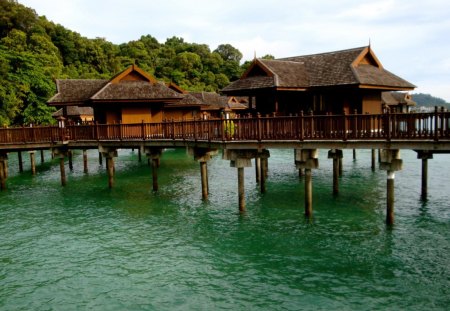 cabin on the sea - cabin, sand, sea, on