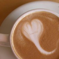 heart coffee swirl!