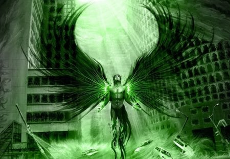 The Green Angel  - angel, green