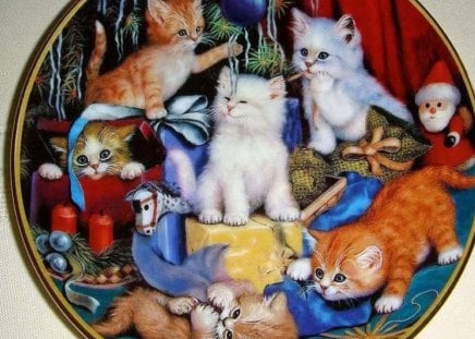 Kittens - jurgen scholz, kitten, painting, art, cat