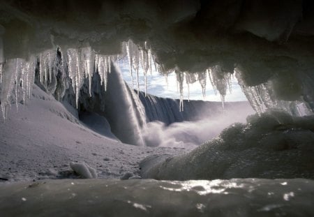 Icy sceene - north, ice, landscape, winter, wallpaper, hd, nature, white, snow, frost, scene