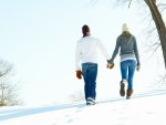 A Romantic Walk On Snow