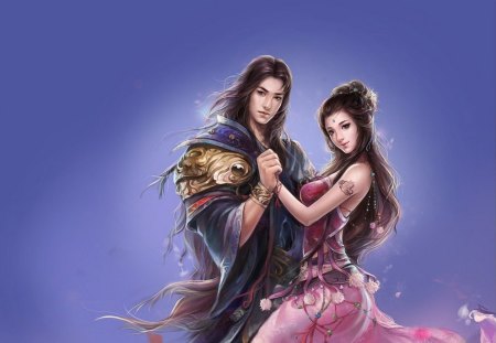 Fantasy Couple - love, couple, fantasy, cg