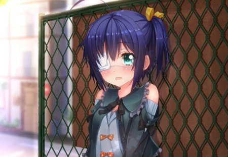 chuunibyou demo koi ga shitai - anime, blush, eyepatch, short hair, cute