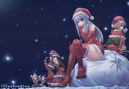 Anime - new year, anime, christmas, snow