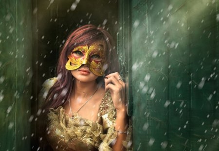 The Hidden Princess - mask, woman, model, hidden, princess