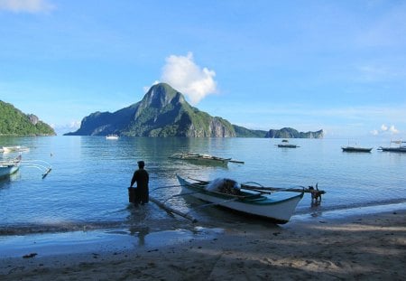 Cadlao Island, Philippines - ocean, nature, cool, mountain