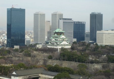 osaka, japan - skyscrapers, japan, architecture, cool