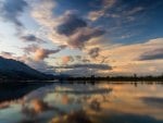 Sunset over Shkodra Lake